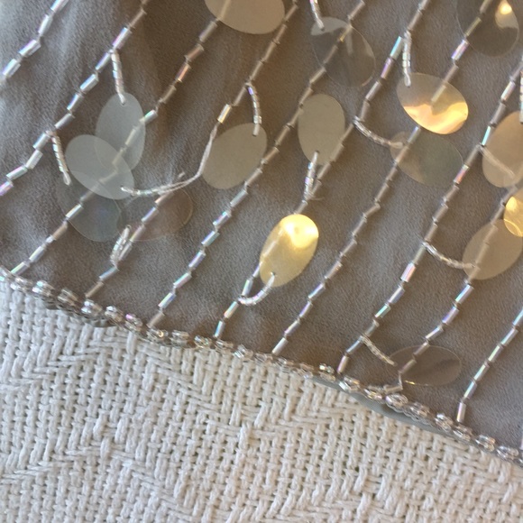 Vintage 80βs Silk Beaded Formal Top, Size Large - Picture 9 of 17